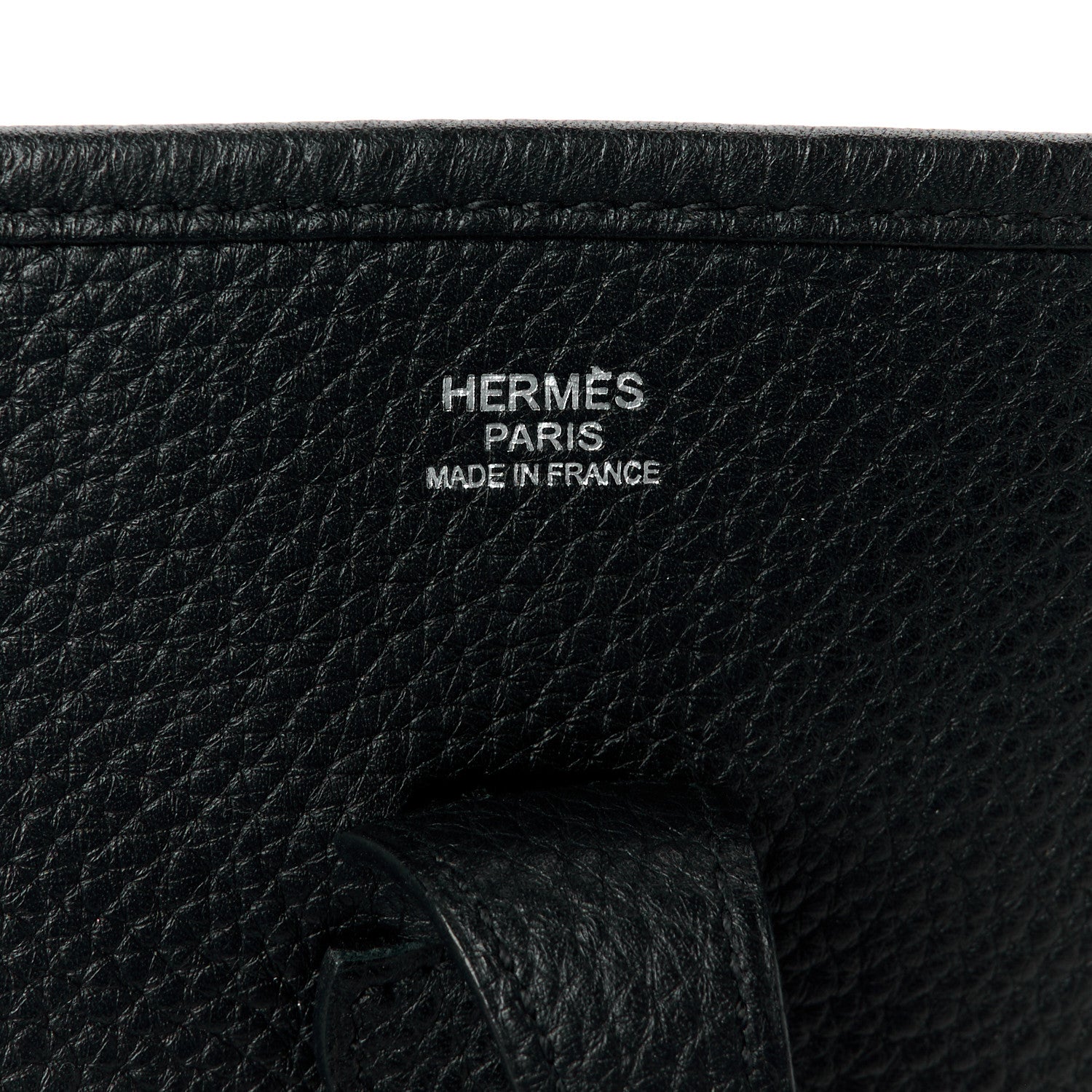 Hermes Taurillon Clemence Evelyne PM Black 6 of 10