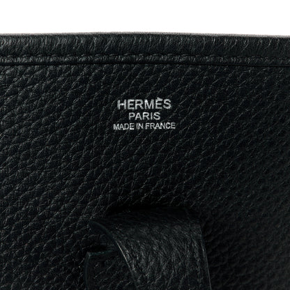Hermes Taurillon Clemence Evelyne PM Black 6 of 10