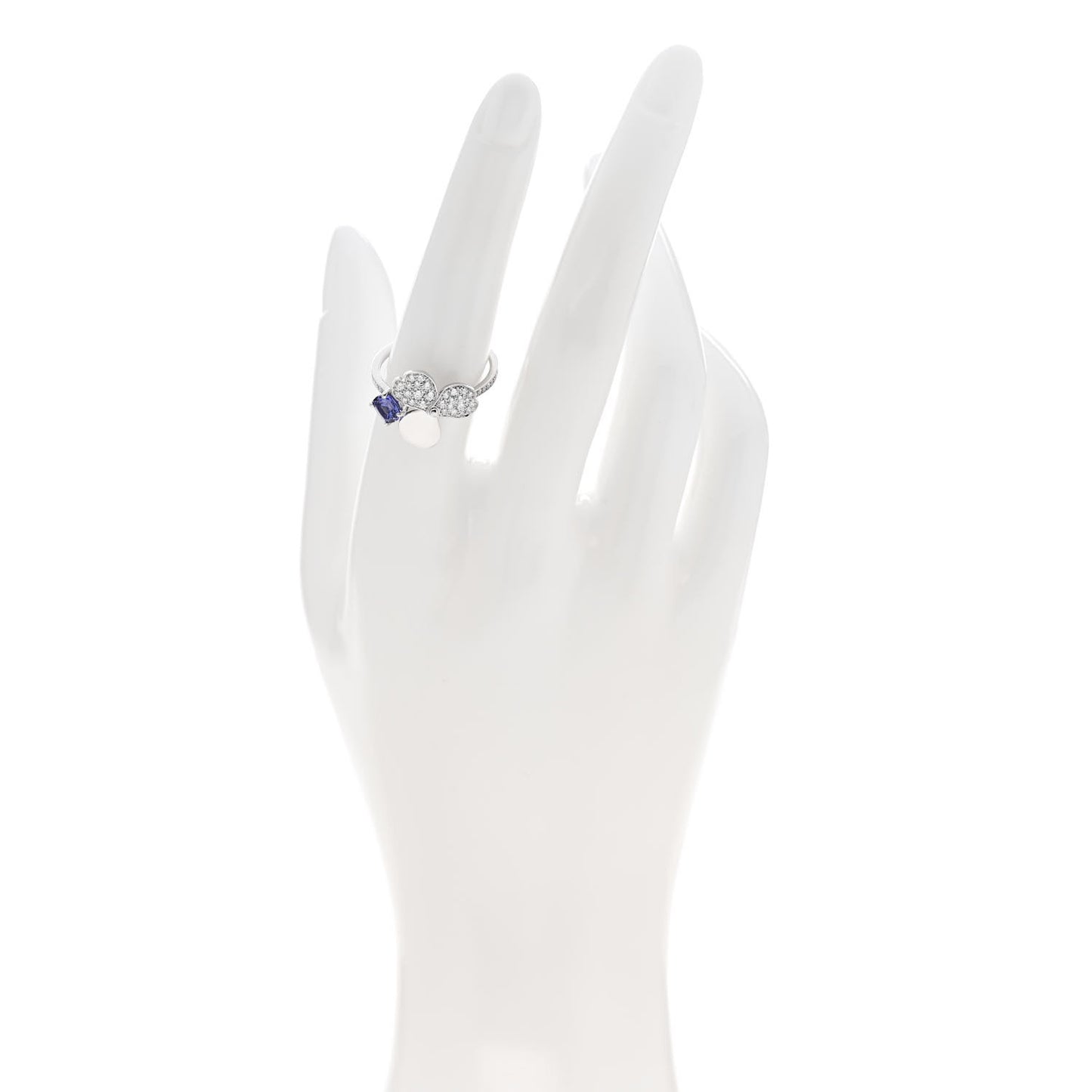 Platinum Diamond Tanzanite Paper Flowers Ring 54 7
