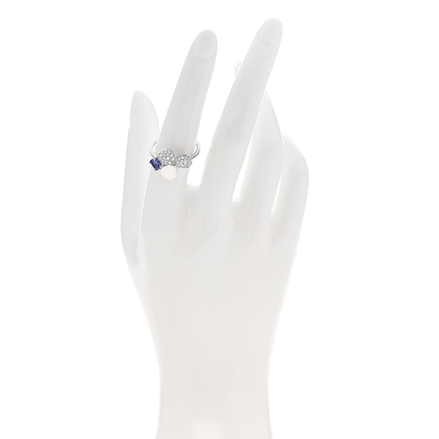 Tiffany Platinum Diamond Tanzanite Paper Flowers Ring 54 7 2 of 6
