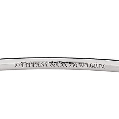 Tiffany 18K White Gold Diamond Metro Pave Bangle Bracelet 3 of 4