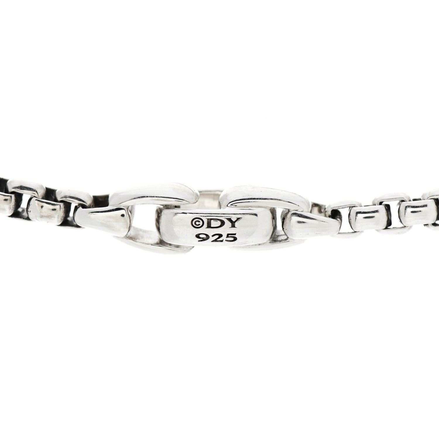 David Yurman Sterling Silver 4mm Box Chain Bracelet 3 of 4