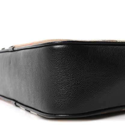 Burberry Giant Check Calfskin Large Camera Bag Black 10 of 10