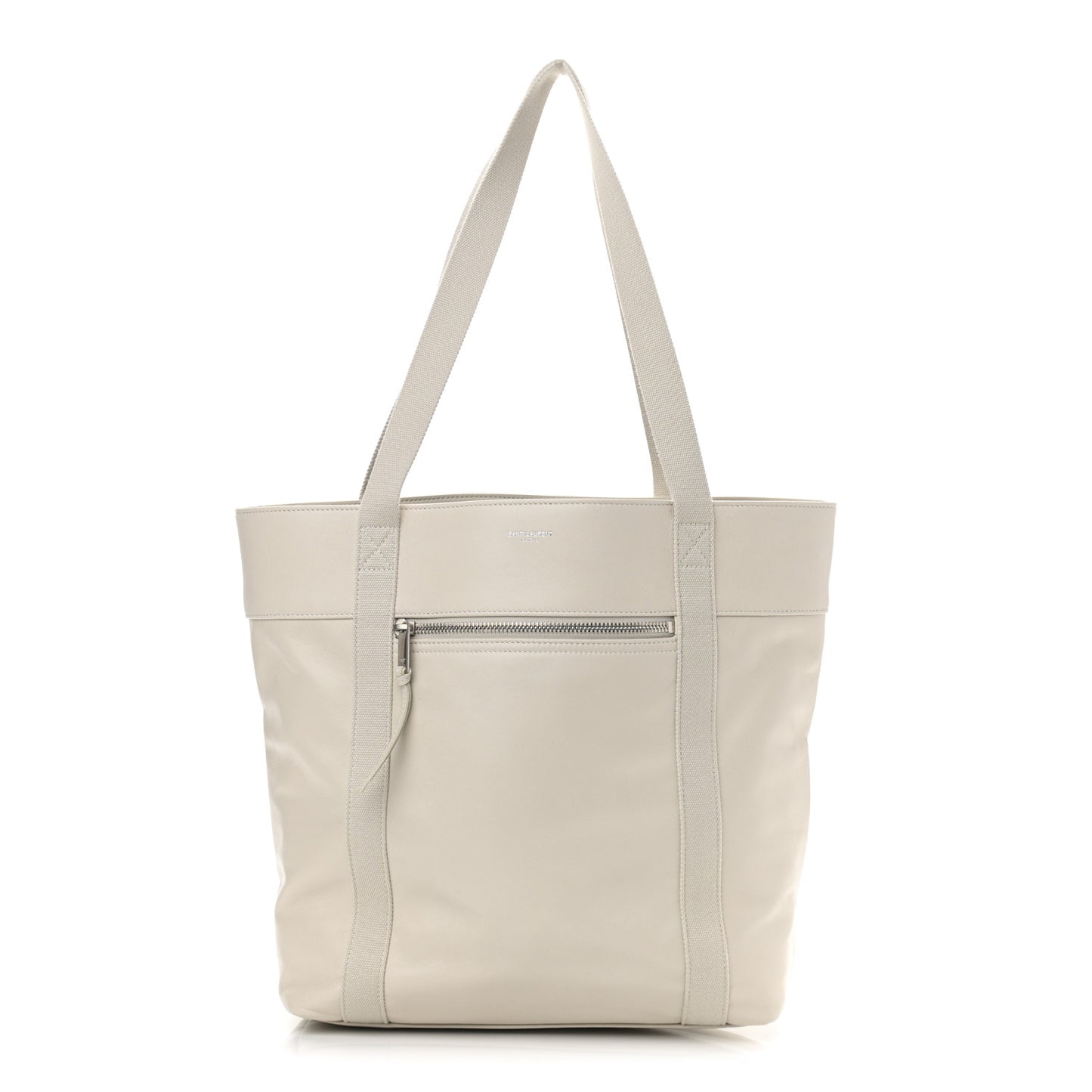 Calfskin Small Daily Cabas Shopping Tote White