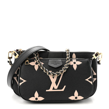 Louis Vuitton Empreinte Monogram Giant Multi Pochette Accessories Black Beige 1 of 9