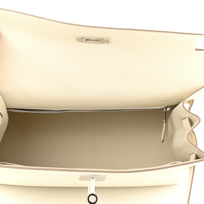 Hermes Epsom Kelly Sellier 28 Craie 5 of 11