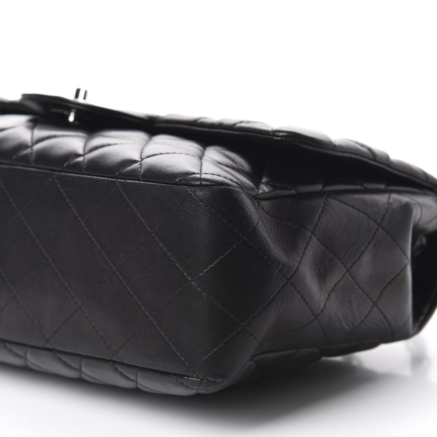 Chanel Lambskin Quilted Jumbo Single Flap Black 7 of 10