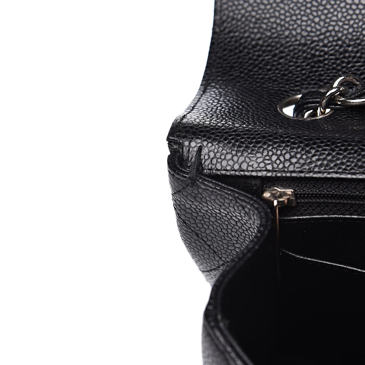 Caviar Quilted Jumbo Single Flap Black