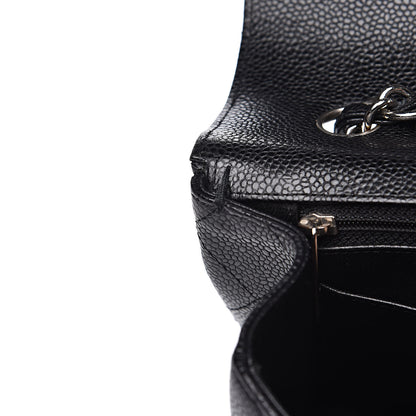 Chanel Caviar Quilted Jumbo Single Flap Black 13 of 15