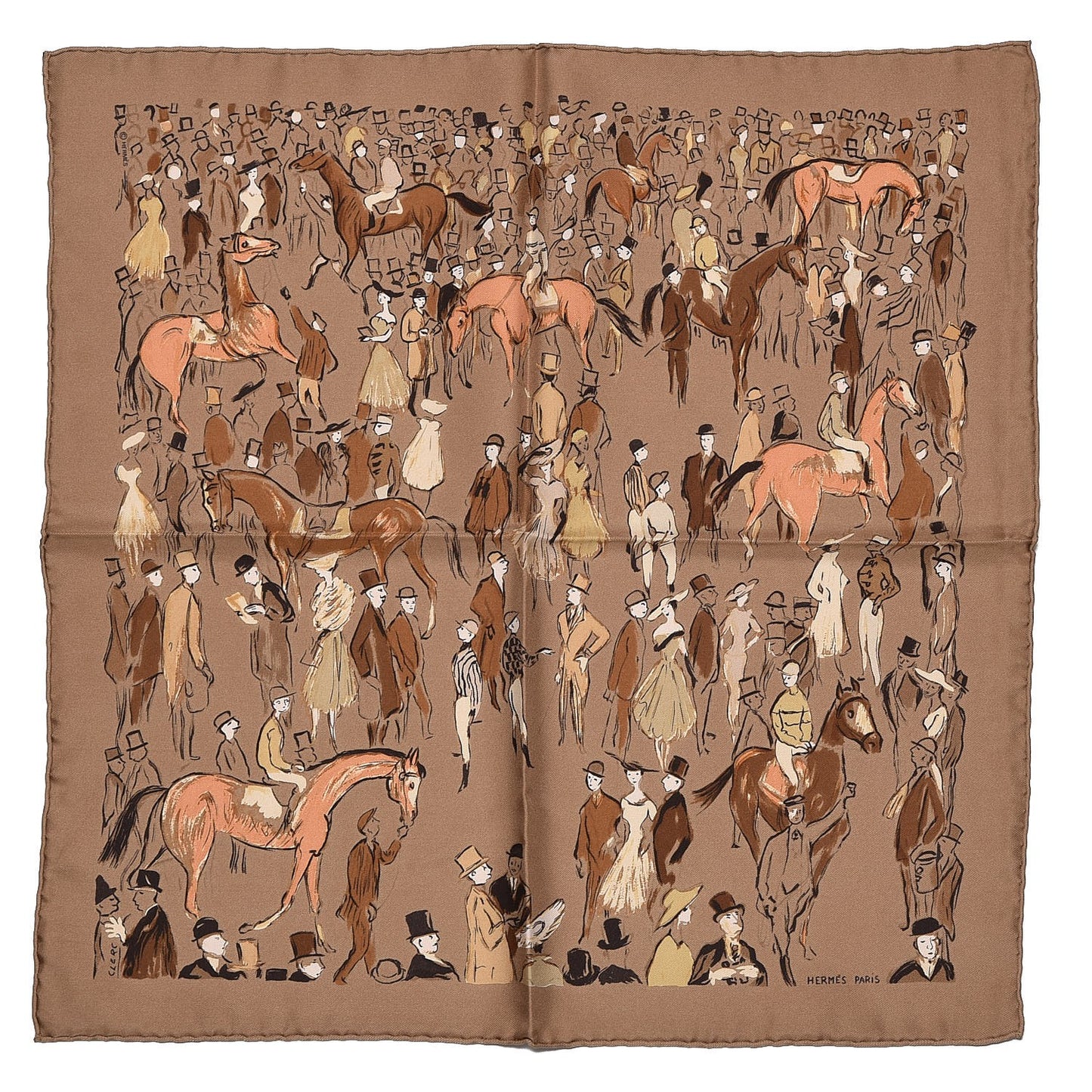 Silk Paddock Pocket Square