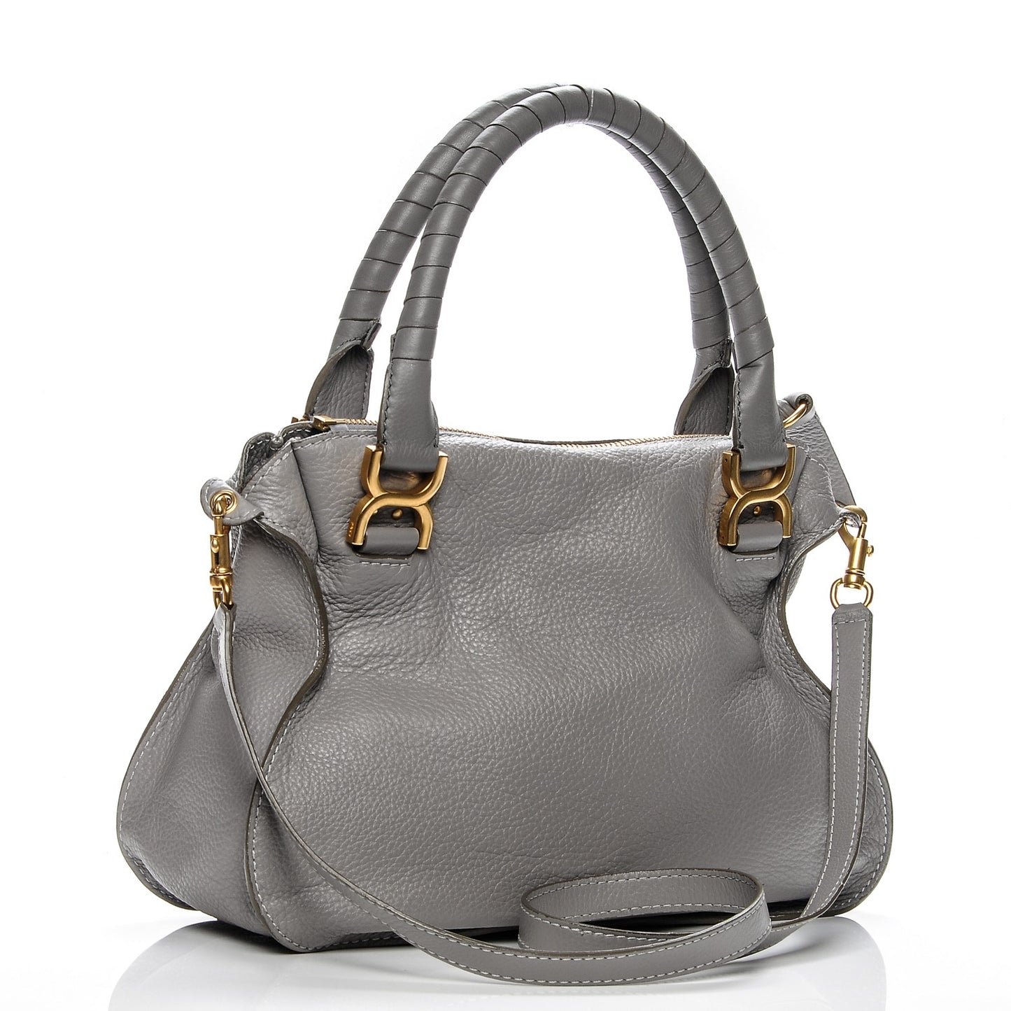 Calfskin Medium Marcie Satchel Cashmere Grey