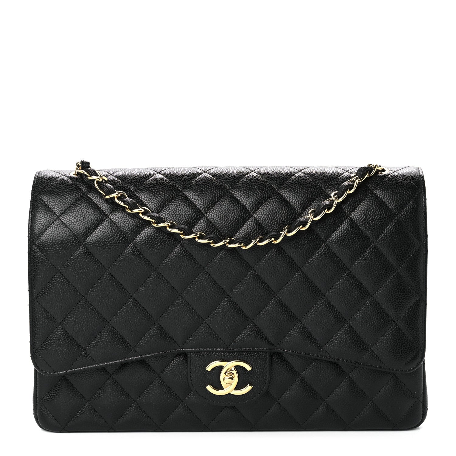 Chanel Caviar Quilted Maxi Double Flap Black 1 of 10