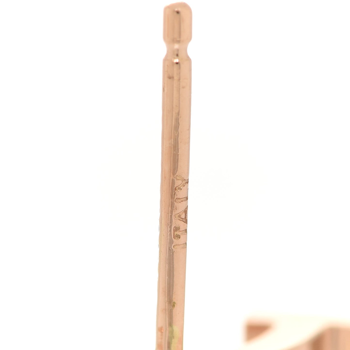 18K Rose Gold T Smile Stud Earrings