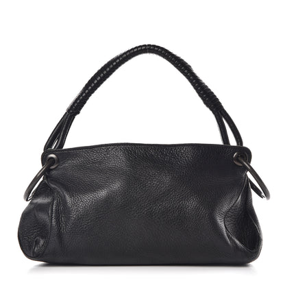 Bottega Veneta Cervo Deerskin Ring Shoulder Bag Black 1 of 12