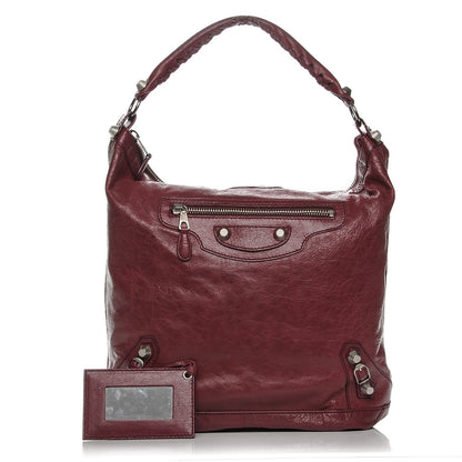 Balenciaga Agneau Giant 12 Silver Hardware Day Hobo Cassis 1 of 7