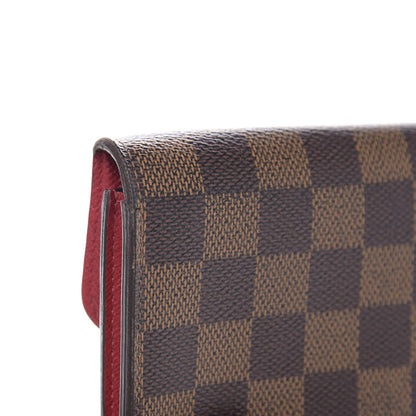 Louis Vuitton Damier Ebene Emilie Wallet Red 11 of 14