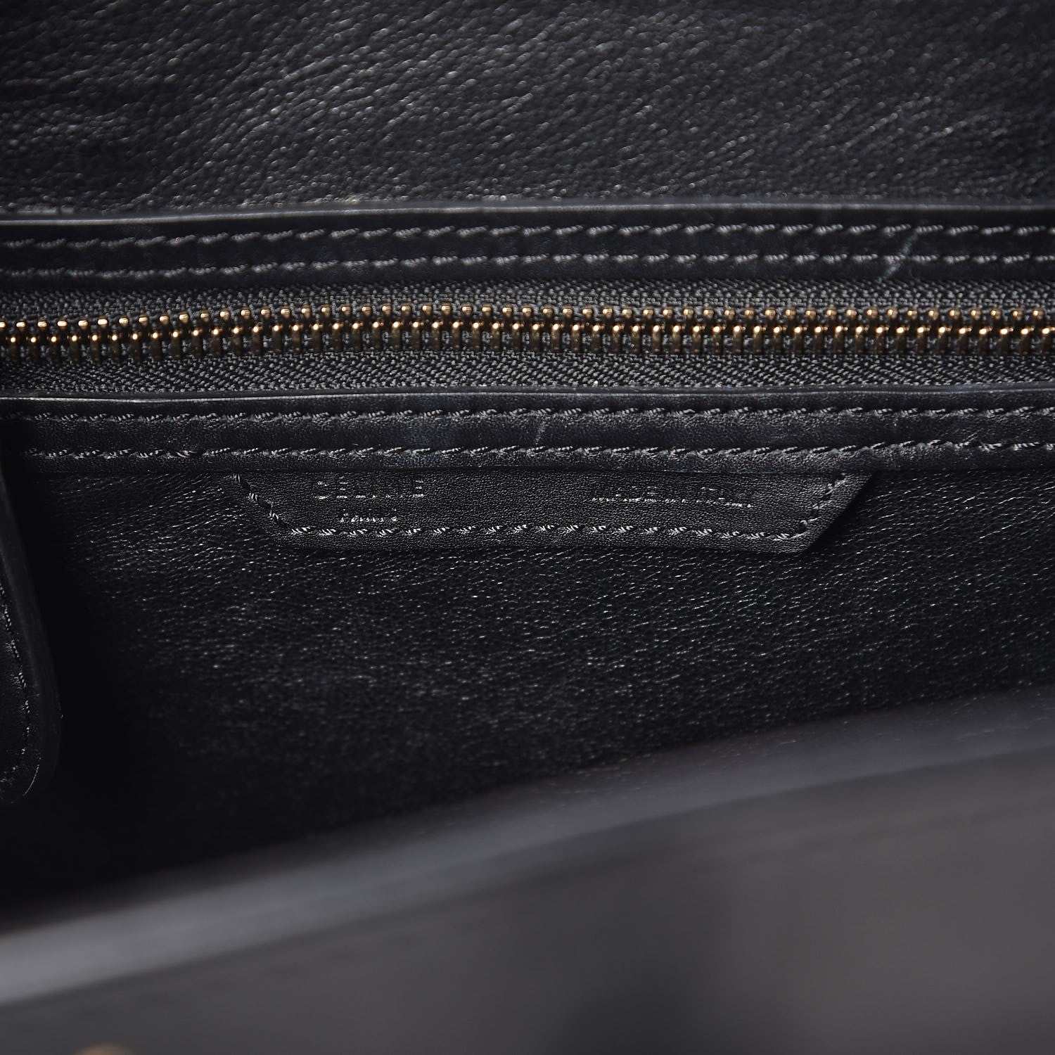 Celine Textured Calfskin Micro Tri-Color Luggage Navy Blue 6 of 10
