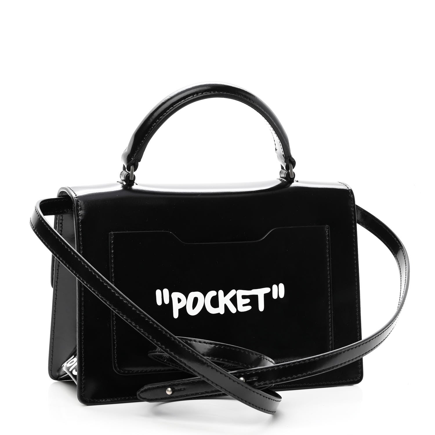 Off-White Calfskin Salary Jitney 1.4 Shoulder Bag Black 3 of 11