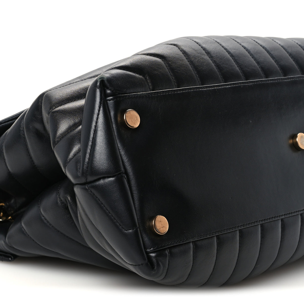 Saint Laurent Calfskin Y Quilted Monogram Large Loulou Chain Satchel Black 10 of 11