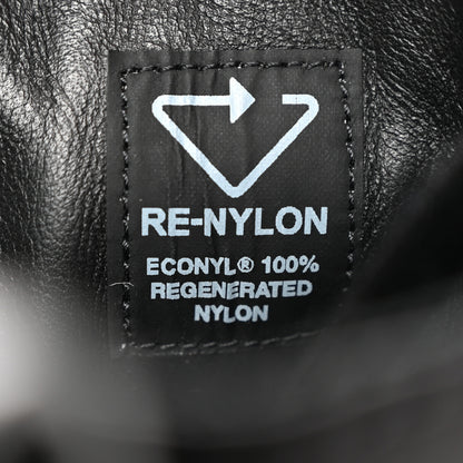 Prada Spazzolato Rois Re-Nylon Metal Triangle Logo Mens Monolith Pouch Pocket 60mm Combat Boots 7 Black 10 of 13