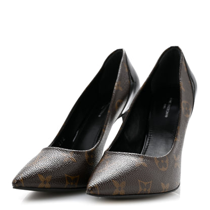 Louis Vuitton Monogram Cherie Pumps 38 Black 4 of 10