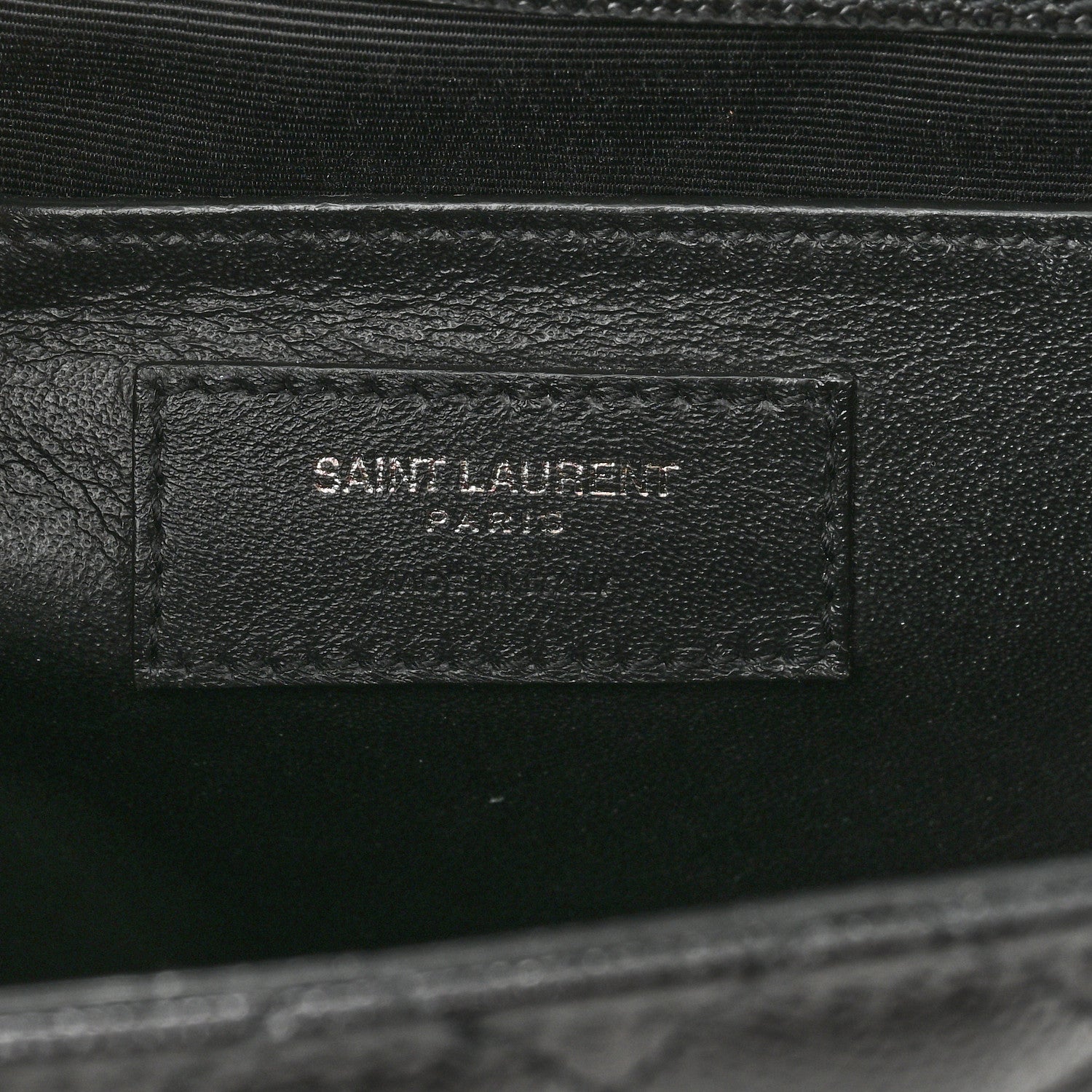 Saint Laurent Grain De Poudre Textured Mixed Matelasse Triquilt Medium Monogram Satchel Black 7 of 11