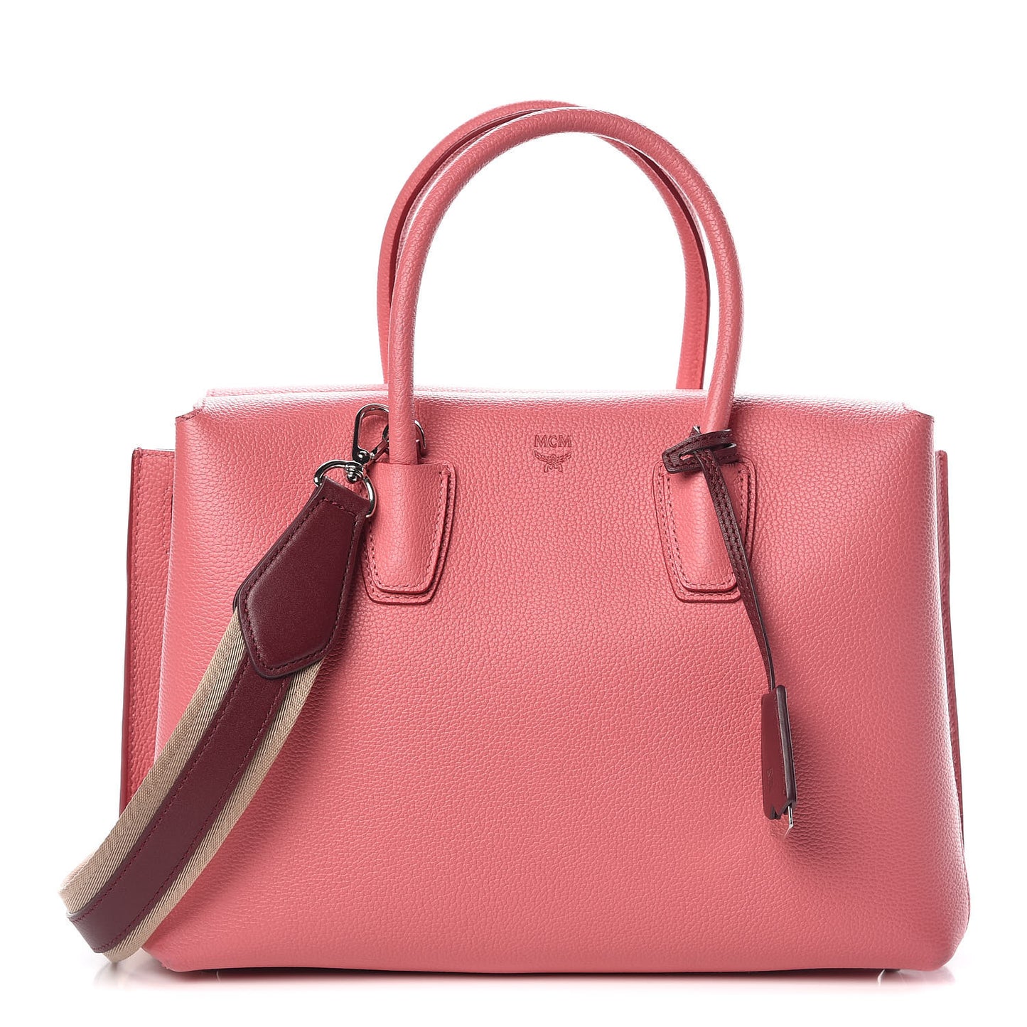 Grained Calfskin Medium Milla Tote Pink
