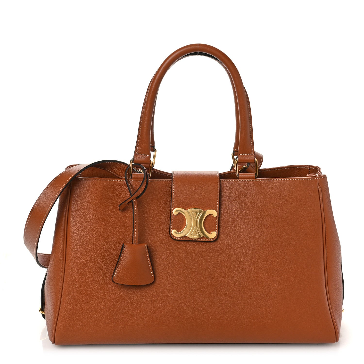 Celine Supple Calfskin Medium Appoline Tan 1 of 8