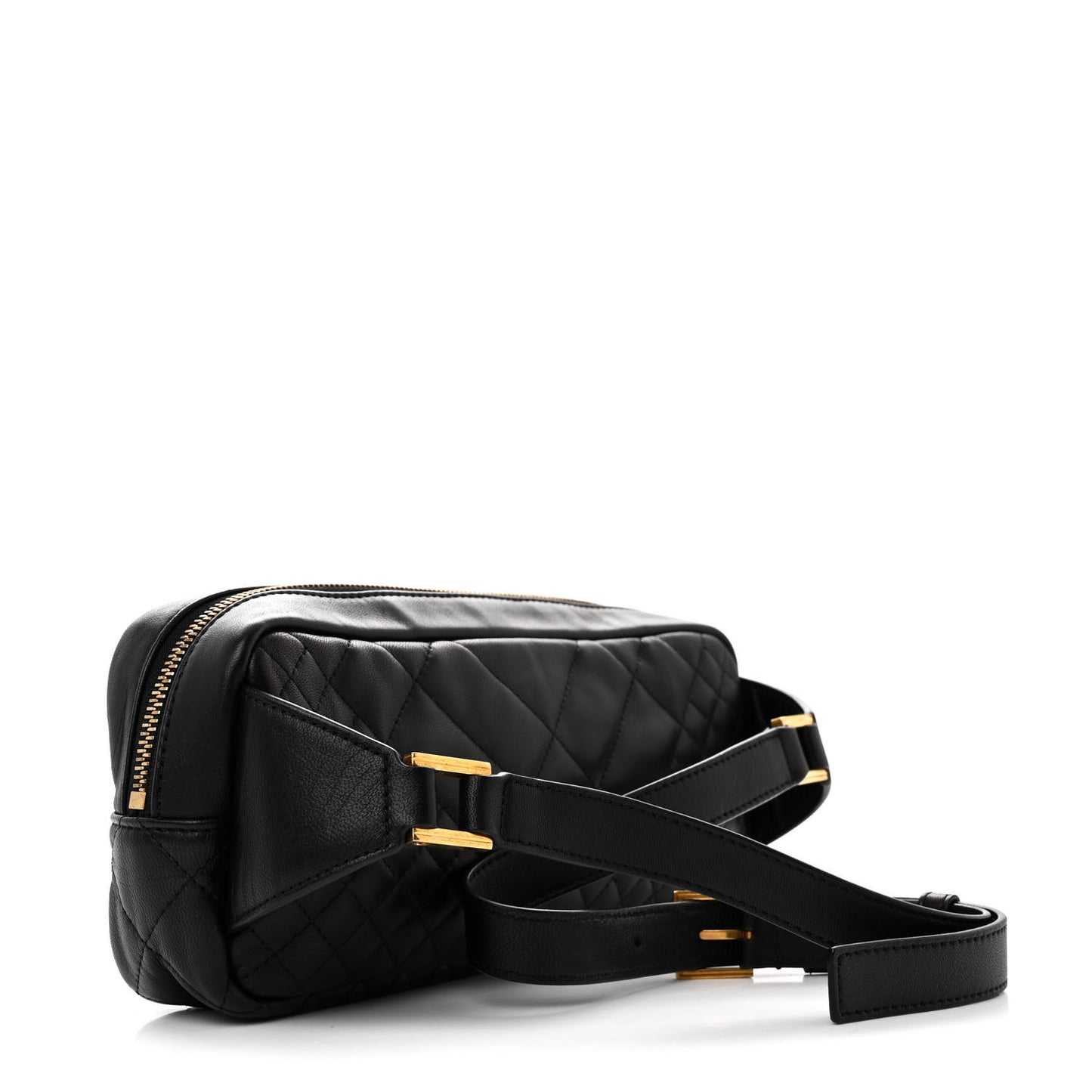 Nappa Barocco Printed Quilted Vanitas Medea Belt Bag Black