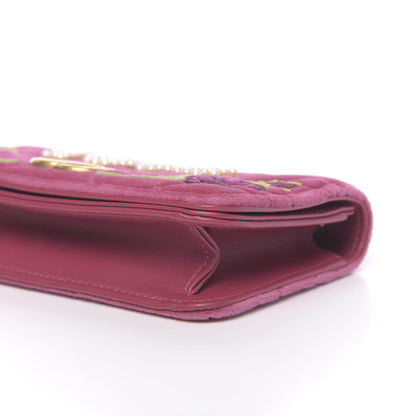 Gucci Velvet Matelasse Love Embroidered GG Marmont Mini Bag Light Raspberry Rose 8 of 10