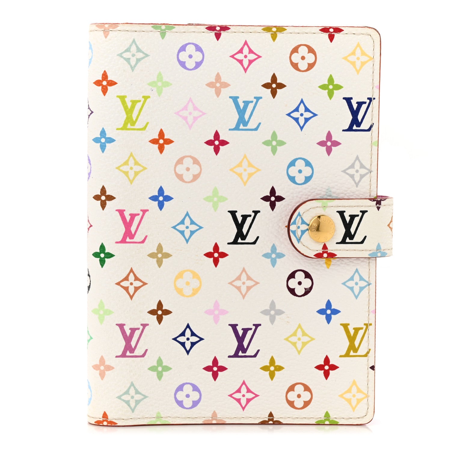 Louis Vuitton Monogram Multicolor Small Ring Agenda Cover White Litchi 1 of 7