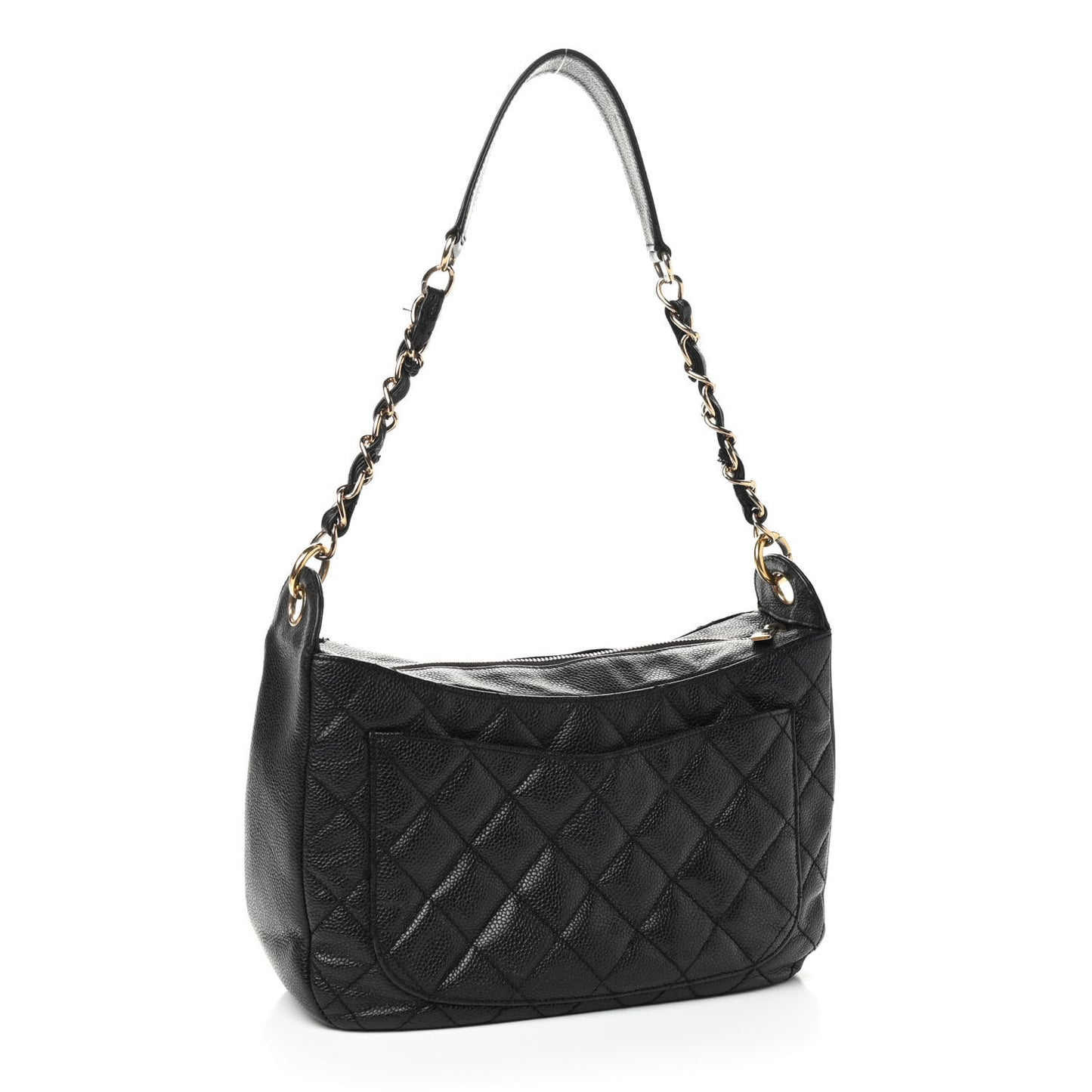Caviar Quilted Timeless CC Shoulder Bag Black