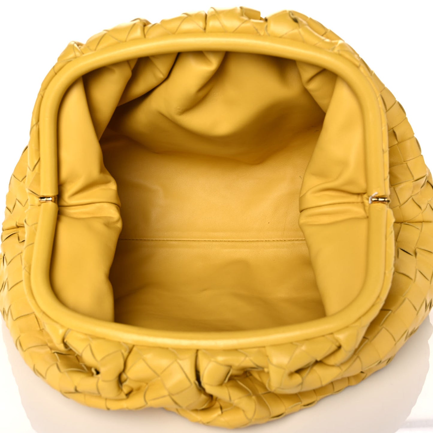 Nappa Maxi Intrecciato The Pouch Oversized Clutch Corn