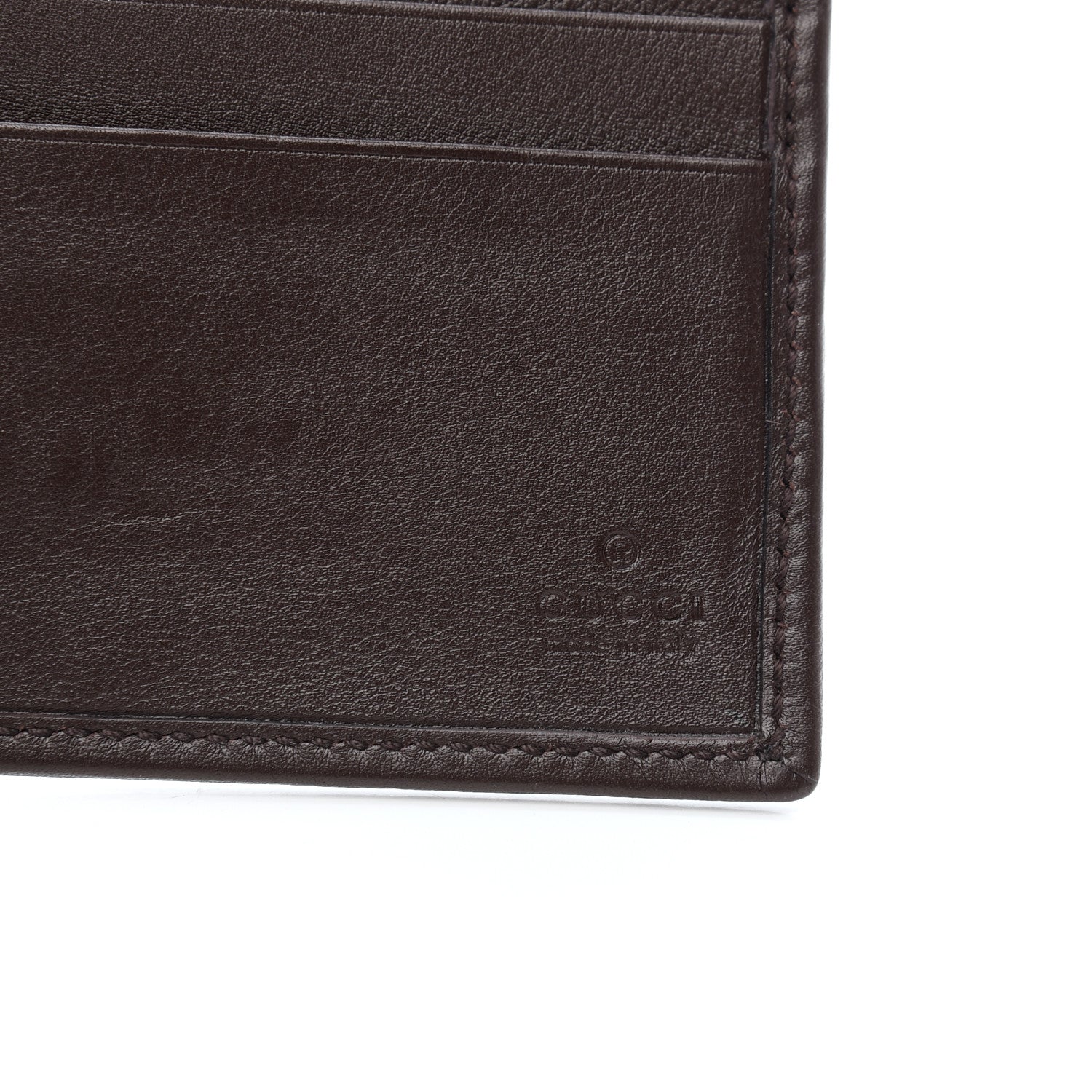 Gucci Guccissima Web Bi-Fold Wallet Dark Brown 6 of 6