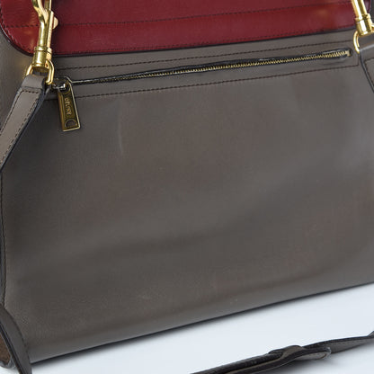 Celine Calfskin Suede Medium Tri-Color Trapeze Taupe 19 of 23