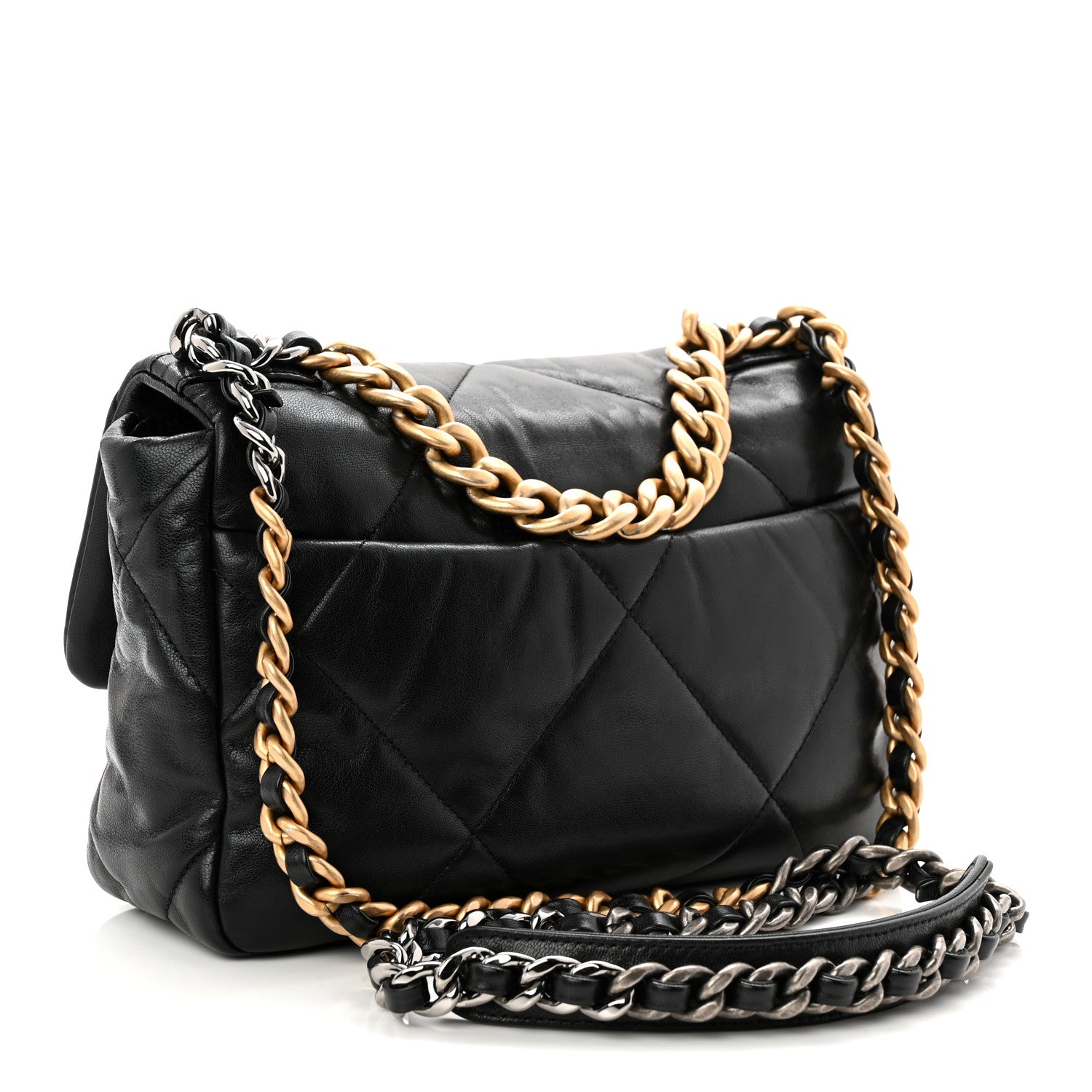 Chanel Goatskin Quilted Medium Chanel 19 Flap Black 3 of 11