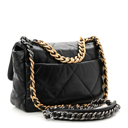 Chanel Goatskin Quilted Medium Chanel 19 Flap Black 3 of 11