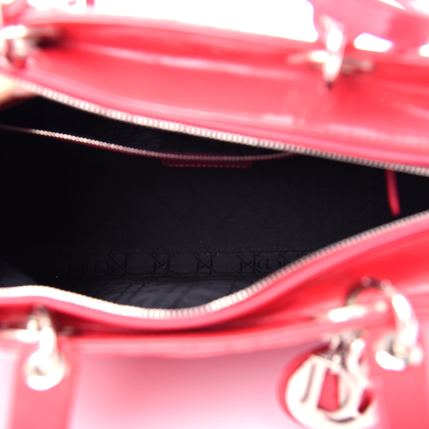 Christian Dior Patent Cannage Large Lady Dior Red 5 of 11