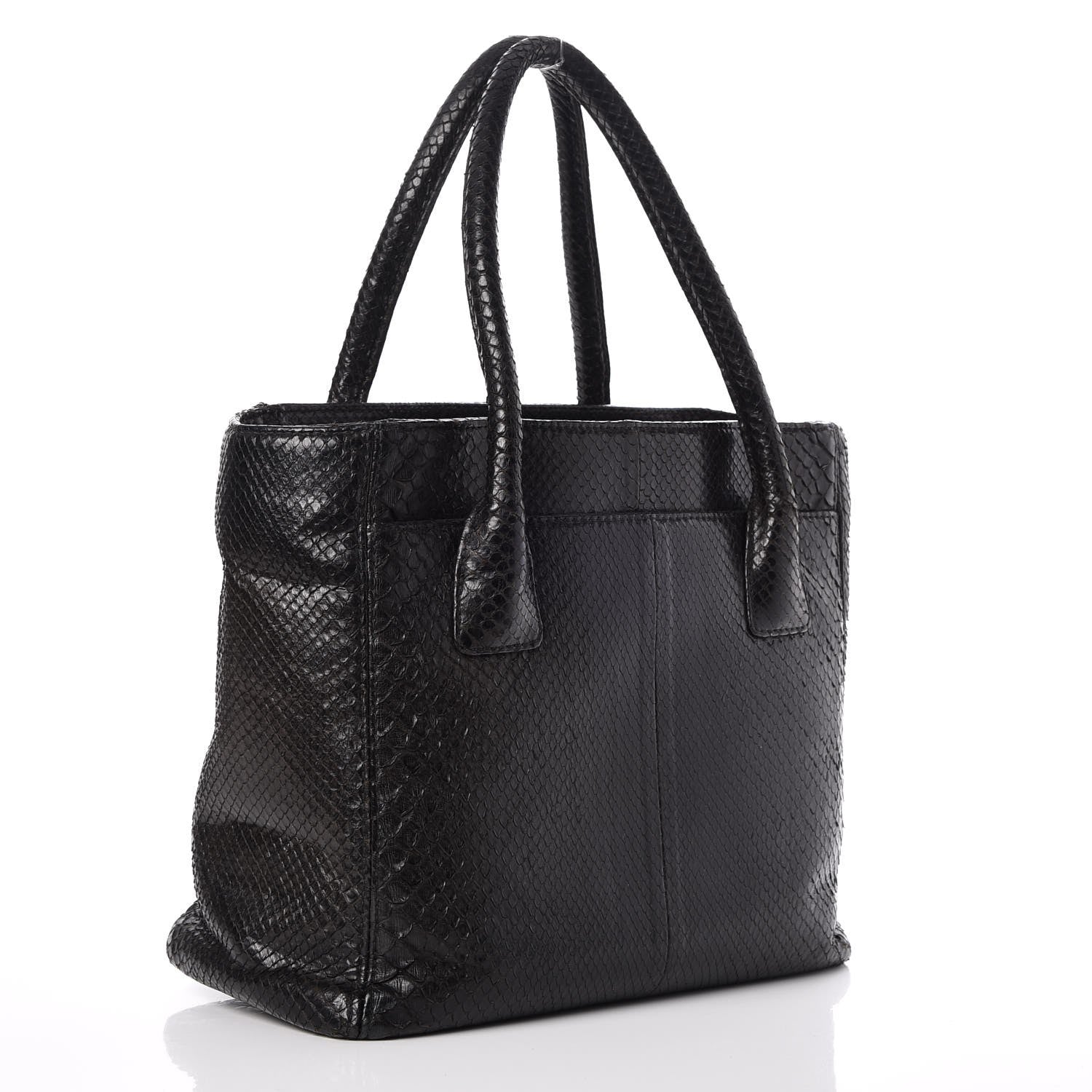 Chanel Python Executive Cerf Shopper Tote Black 3 of 8