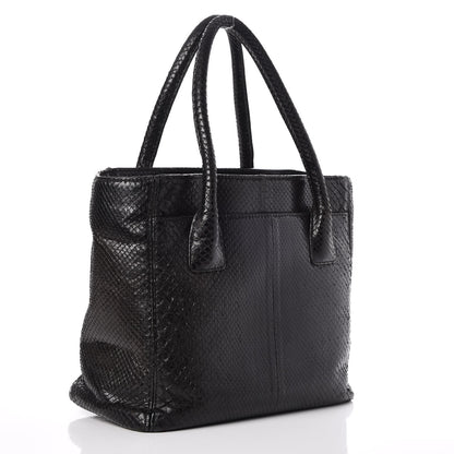 Chanel Python Executive Cerf Shopper Tote Black 3 of 8