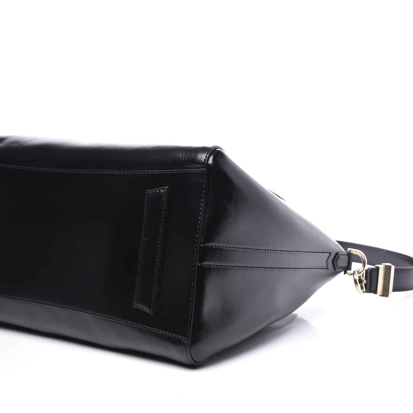 Shiny Lord Calfskin Large Antigona Black