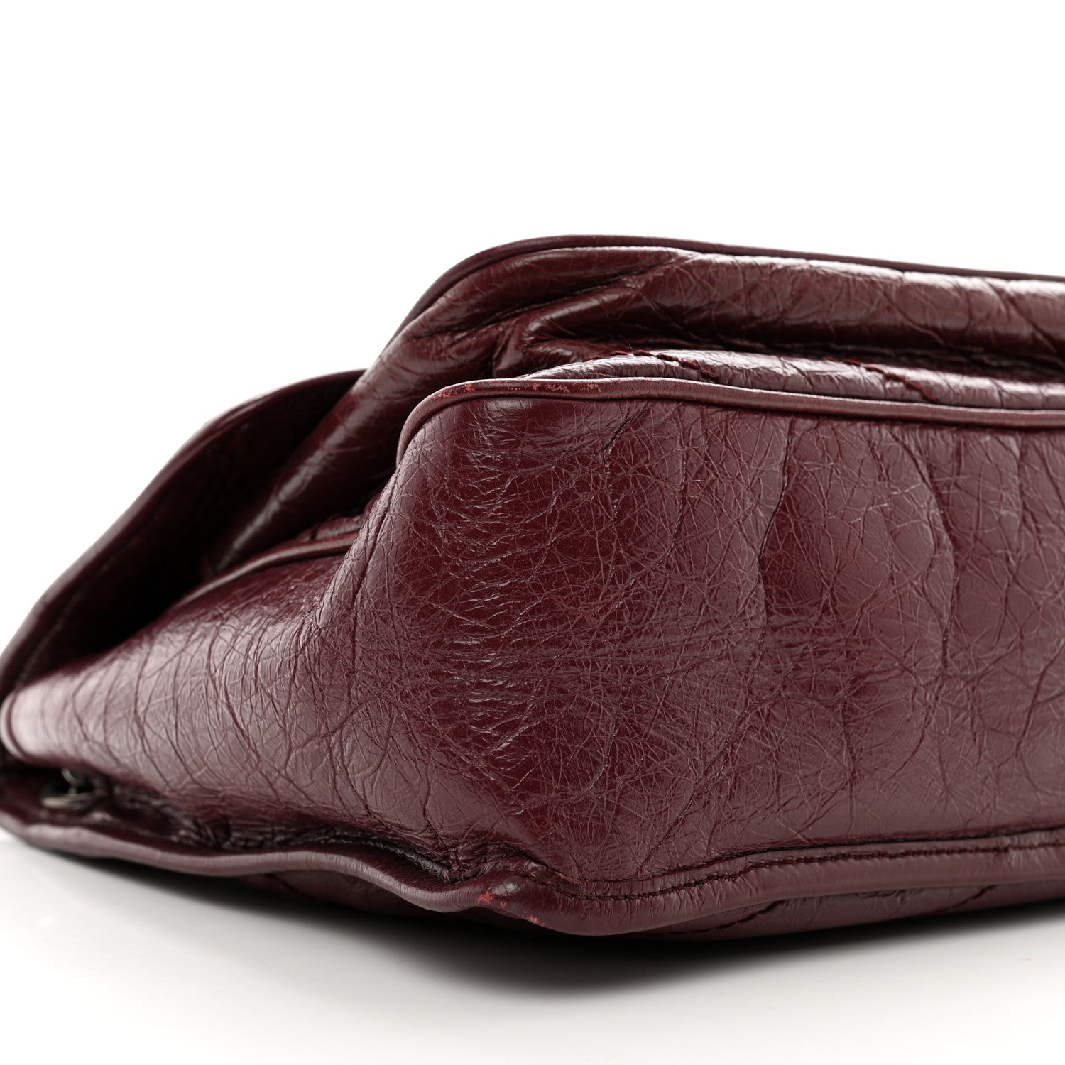 Saint Laurent Crinkled Calfskin Matelasse Monogram Medium Niki Chain Satchel Rouge Legion 8 of 10
