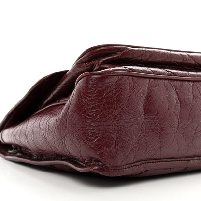 Saint Laurent Crinkled Calfskin Matelasse Monogram Medium Niki Chain Satchel Rouge Legion 8 of 10