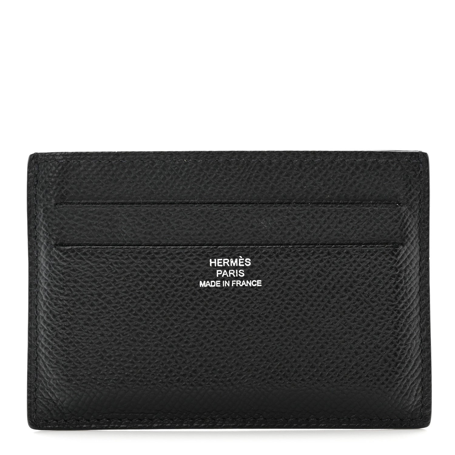 Hermes Epsom Citizen Twill Card Case Black 1 of 7