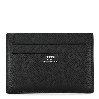 Hermes Epsom Citizen Twill Card Case Black 1 of 7