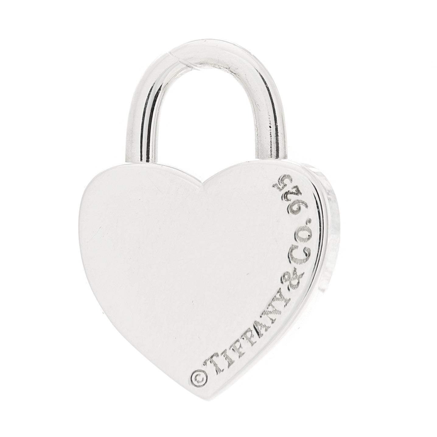 Tiffany Sterling Silver Return to Tiffany Heart Lock Pendant 3 of 4