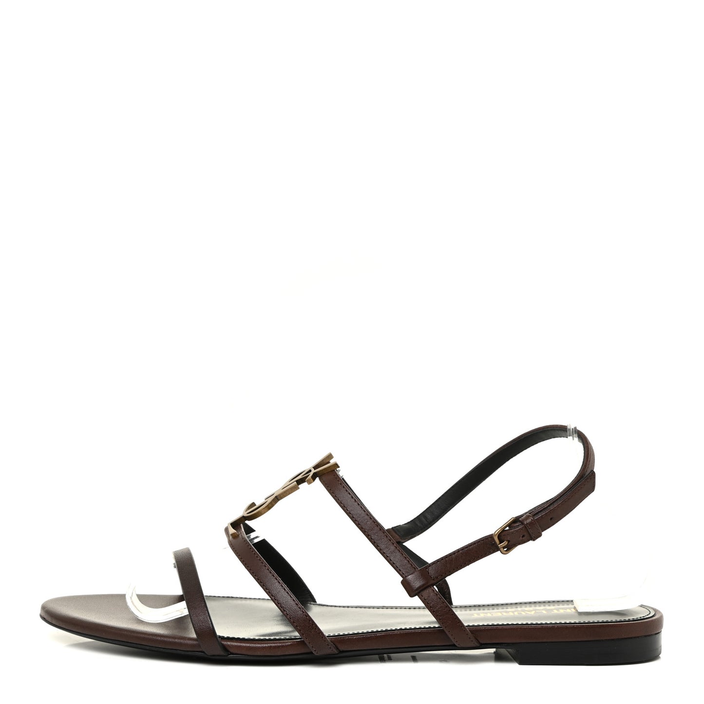 Calfskin Cassandra Monogram Sandals 41 Moro