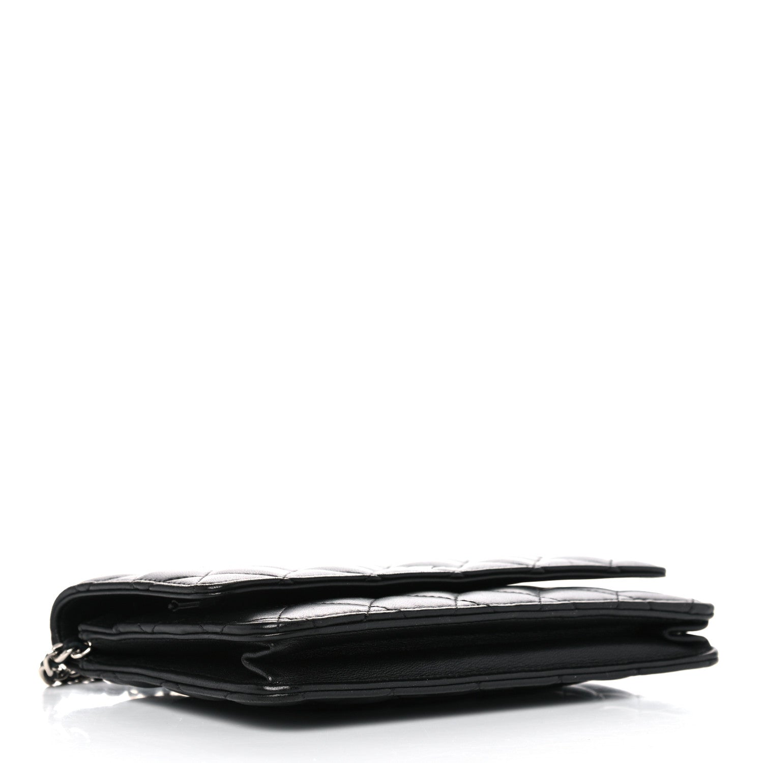 Chanel Lambskin Quilted Wallet On Chain WOC Black 4 of 15