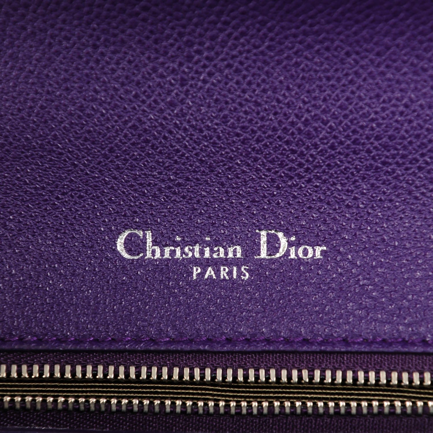 Christian Dior Grained Calfskin Medium Diorama Flap Bag Purple 6 of 7
