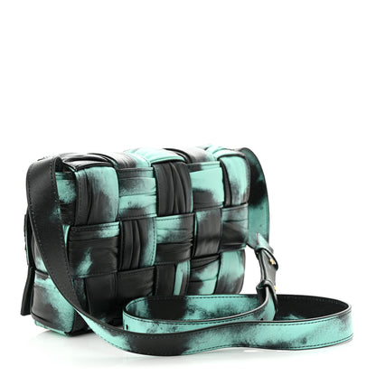 Bottega Veneta Foulard Tie Dye Maxi Intrecciato Padded Cassette Crossbody Bag Celadon Inkwell 3 of 11